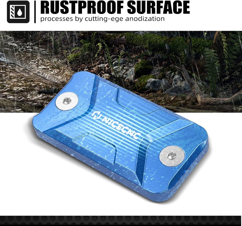 NICECNC Motorcycle Front Brake Fluid Reservoir Cover Compatible with Yamaha YZ85 2002-2023 YZ65 2018-2023 YZ125 2001-2007 YZ250 2001-2007,Billet Aluminum CNC-Machined,See Fitment - Image 4